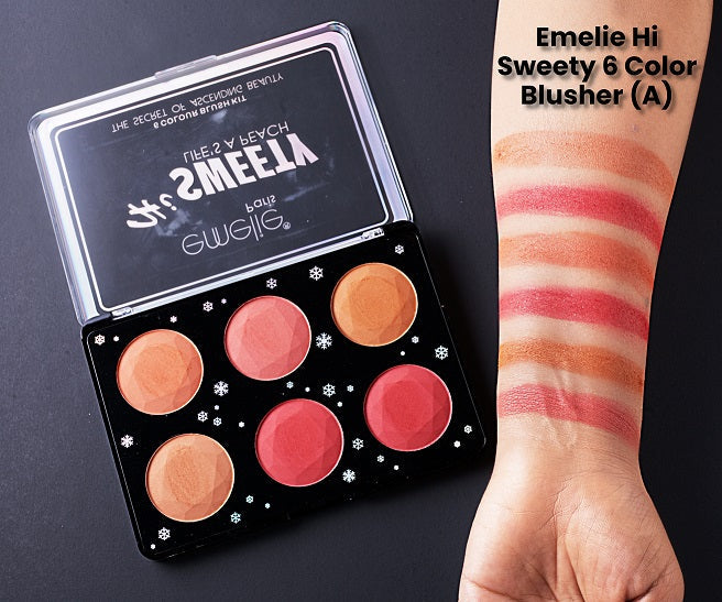 Emelie Hi Sweety 6 Colour Blush Kit