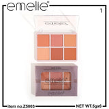 Emelie Matte Blusher 6 Color Pallete