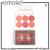 Emelie Matte Blusher 6 Color Pallete