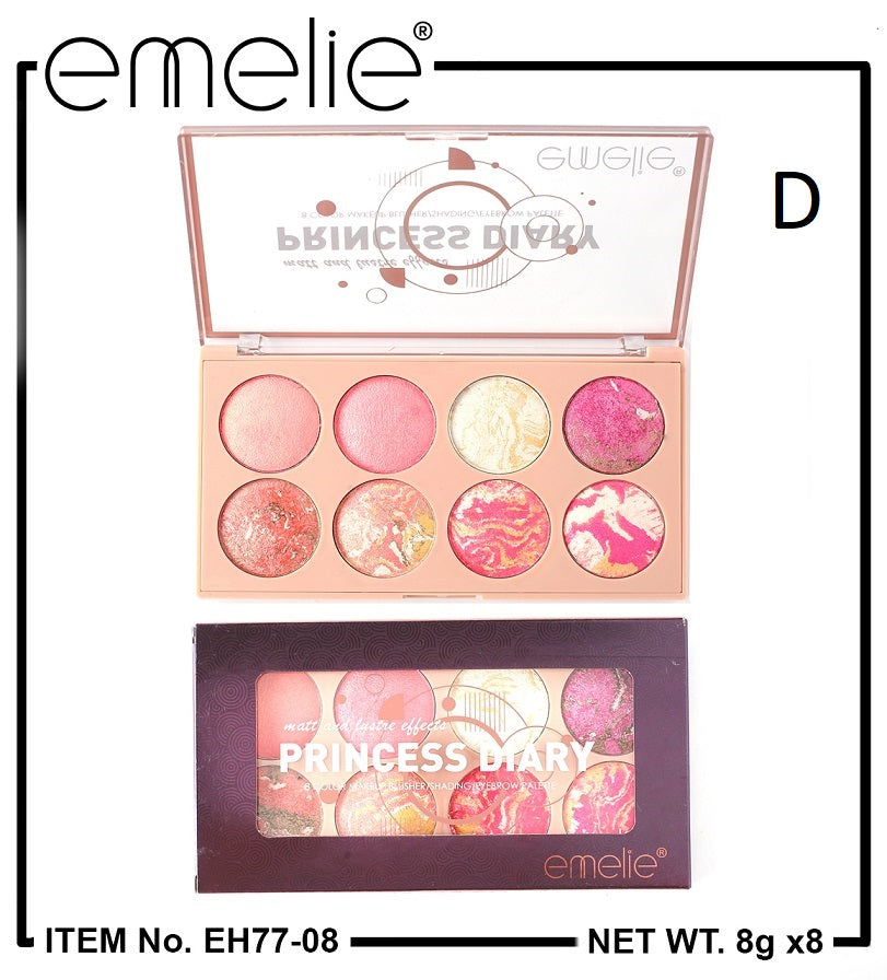 Emelie Princess Diary 8 Color Blusher & Eyeshadow