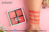 Emelie Visual Art Matte Blusher 4 Color Palette