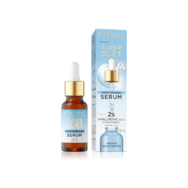 Eveline Super Duet Serum Moisturizing 2% Hyaluronic Acid & D-Panthenol Complex 18ML