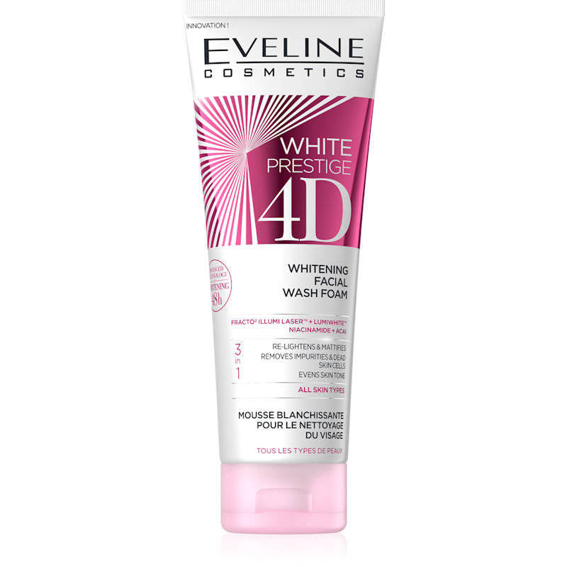 Eveline White Prestige 4D Whitening Facial Wash Foam 100 ML