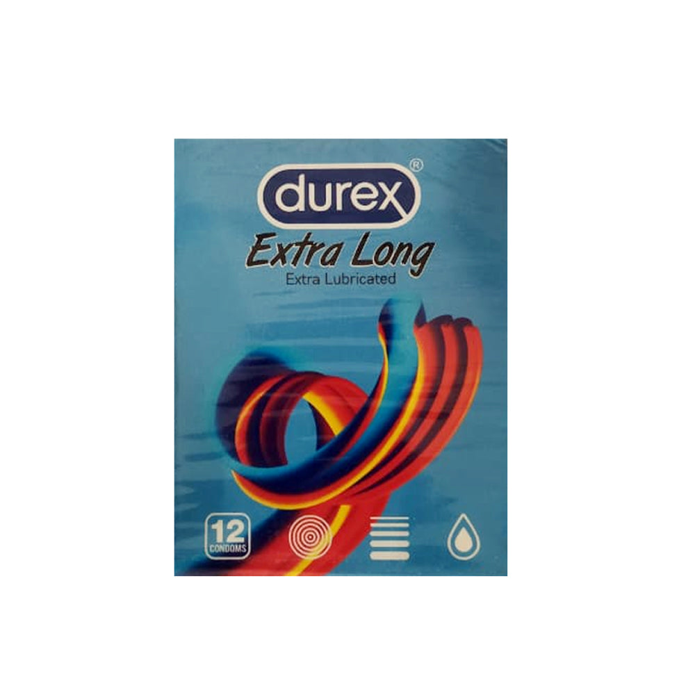 Durex Extra Long Extra Lubricated Condoms 12 Pieces