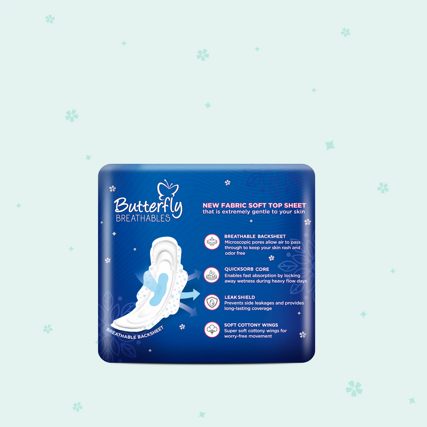 Butterfly Breathables Maxi Thick Sanitary Pads Extra Long 8 Pcs