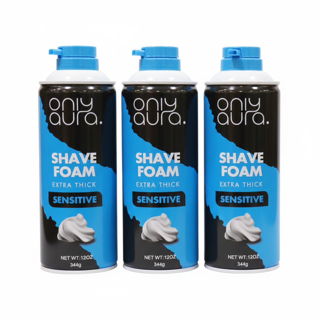 Only Aura Shave Foam Extra Thick 344 ML Sensitive