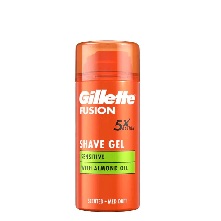 Gillette Fusion 5x Action Sensitive Shave Gel With Almond Oil 75 ML