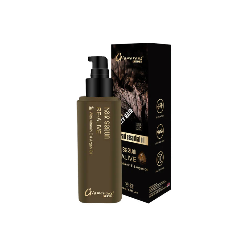 Glamorous Face Re Alive Hair Serum With Vitamin E & Argan Oil 100 ML