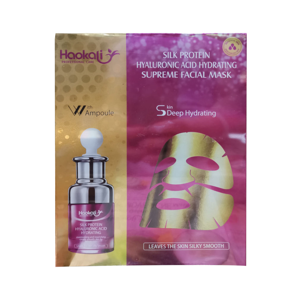 Haokali Silk Protein Hyaluronic Acid Hydrating Supreme Facial Mask 30 ML
