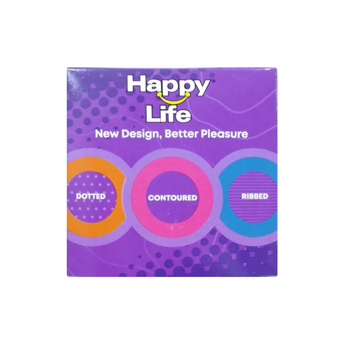 Happy Life Mixed 3 in 1 Collection Dotted, Contoured, Ribbed 3 Condoms