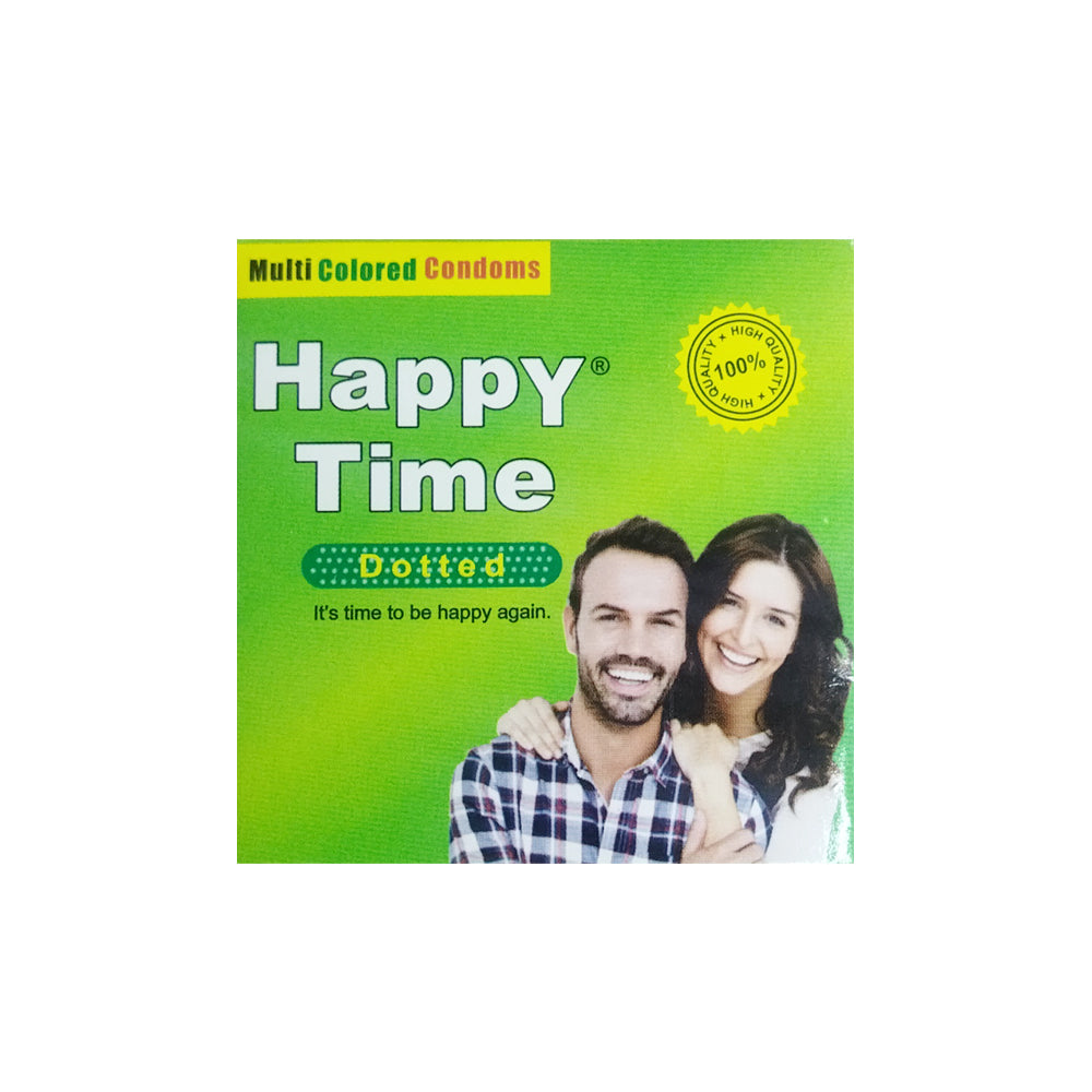 Happy Time Dotted Condom 2 Multi Colored Condoms