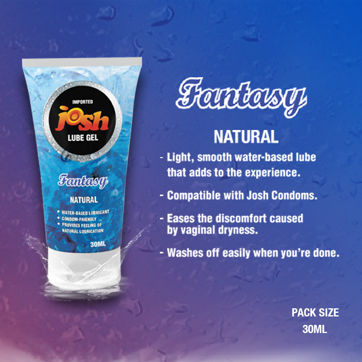 Josh Lube Gel Fantasy Natural 30 ML