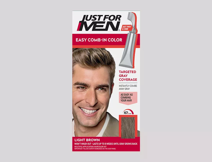 Just For Men Easy Comb-in Hair Color Light Brown A-25
