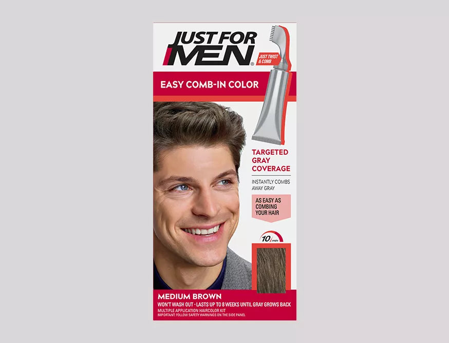 Just For Men Easy Comb-in Hair Color Medium Brown A-35