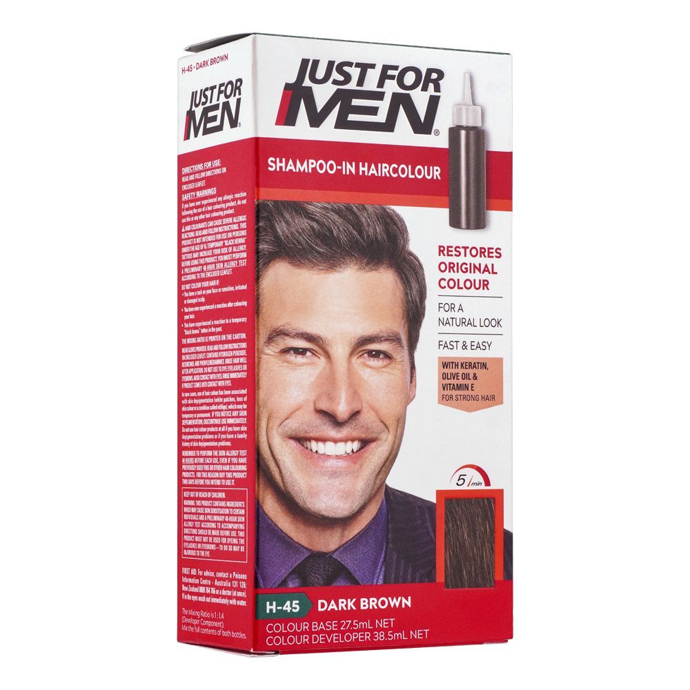 Just For Men Shampoo-In Hair Color Dark Brown H-45