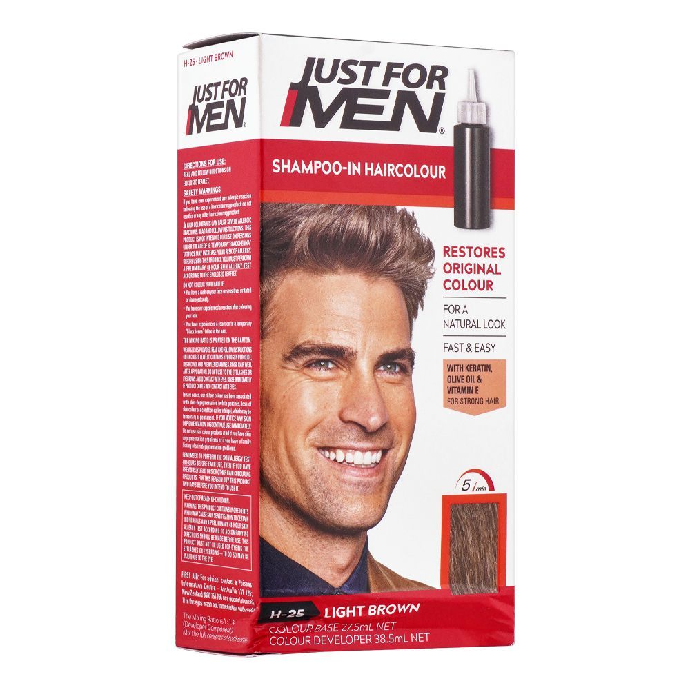 Just For Men Shampoo-In Hair Color Light Brown H-25