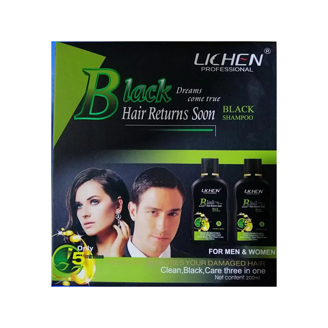 Lichen Professional Black Returns Soon Hair Shampoo 200 ML