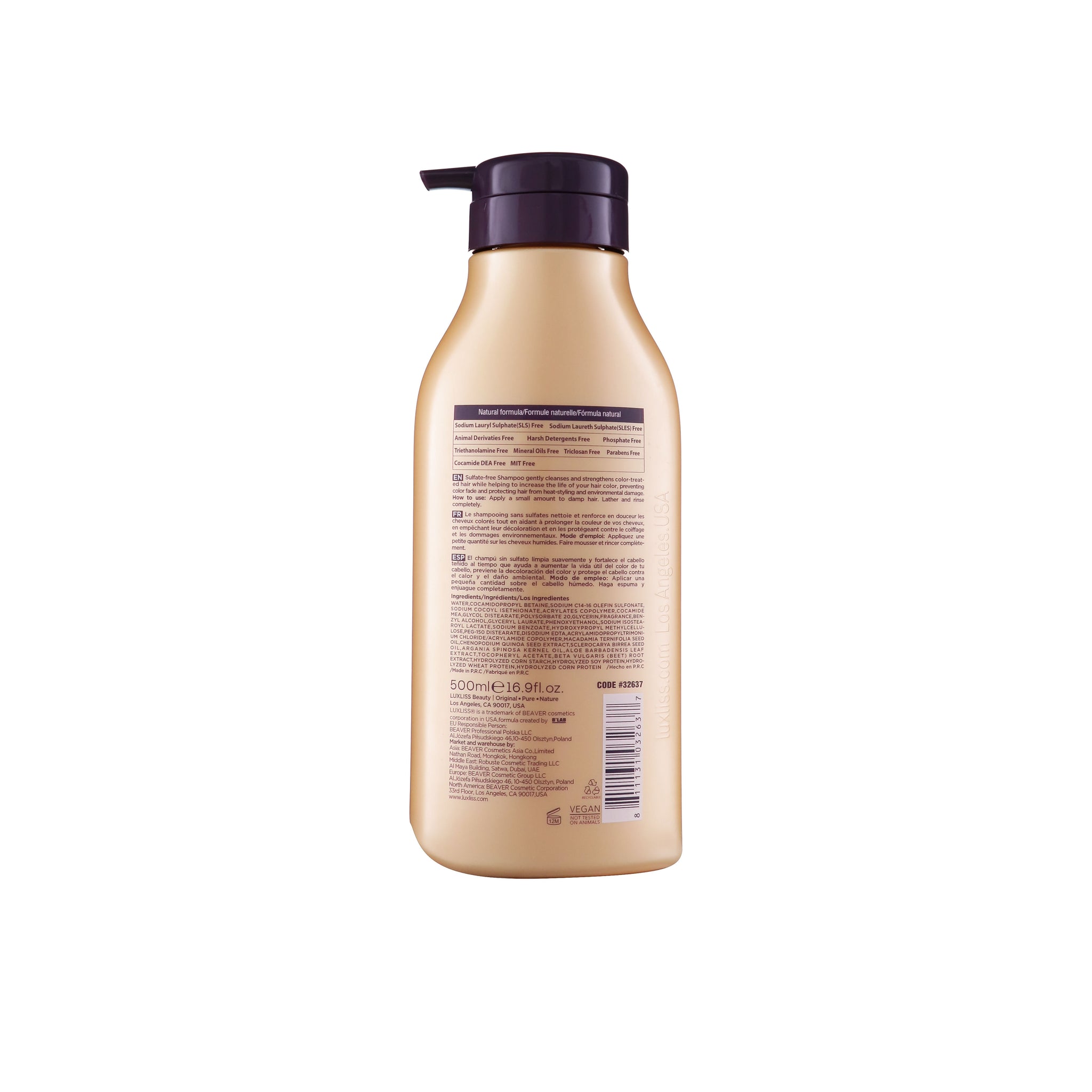 Luxliss Argan Oil & Marula Brightening Hair Care Shampoo 500 ML