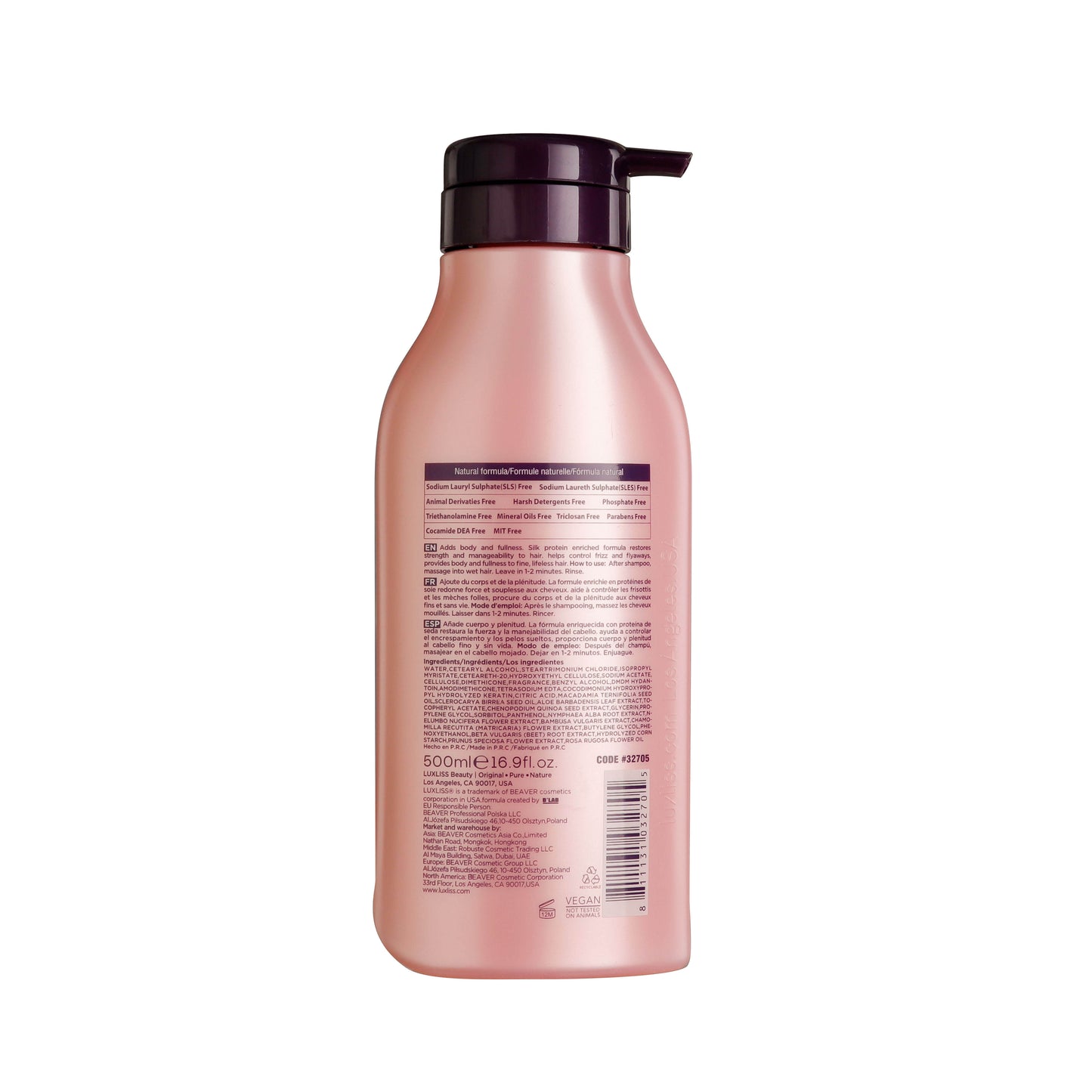 Luxliss Cherry Blossom & Rose Volumizing Hair Care Shampoo 500 ML