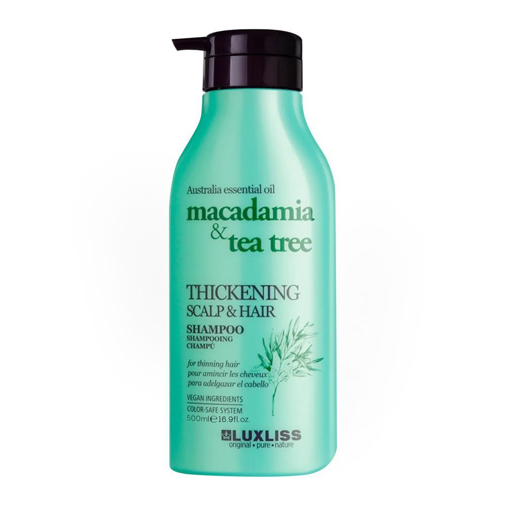 Luxliss Macadamia & Tea Tree Thickening Scalp Hair Care Shampoo 500 ML