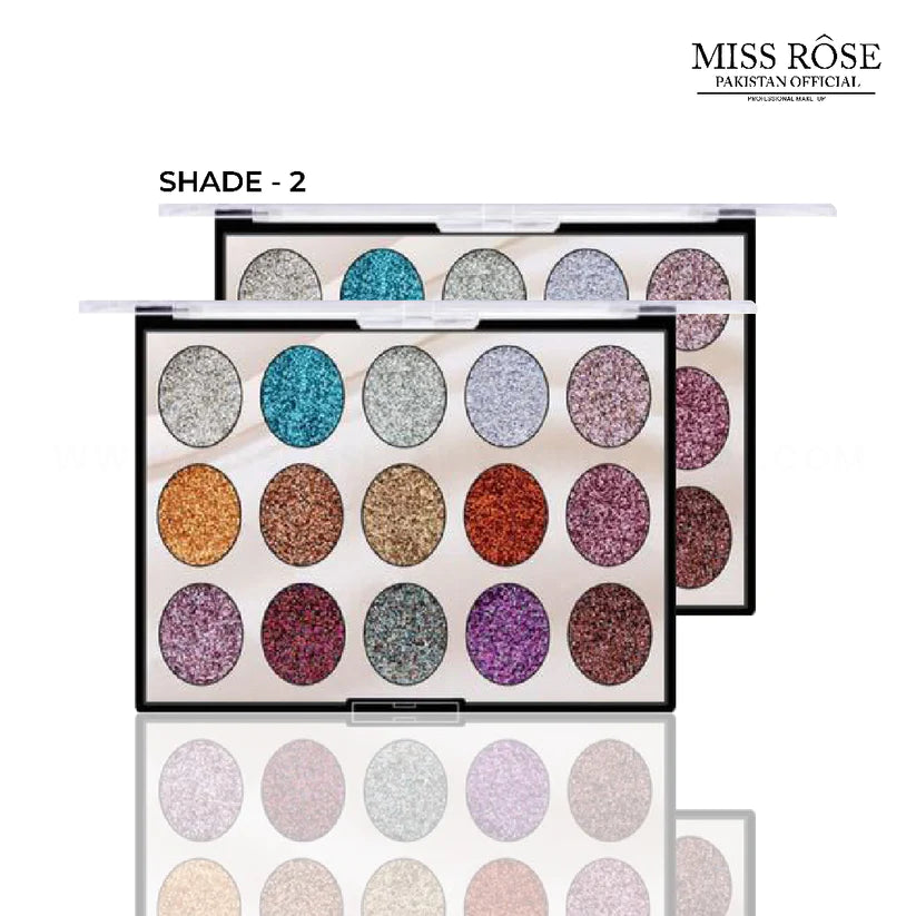 Miss Rose 15 Color Eyeshadow Glitter kit