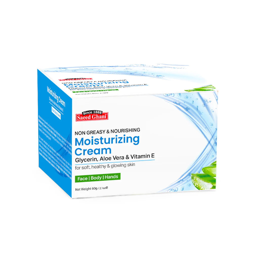 Saeed Ghani Non Greasy Moisturizing Cream with Aloe Vera Glycerin & Vitamin E 60 GM