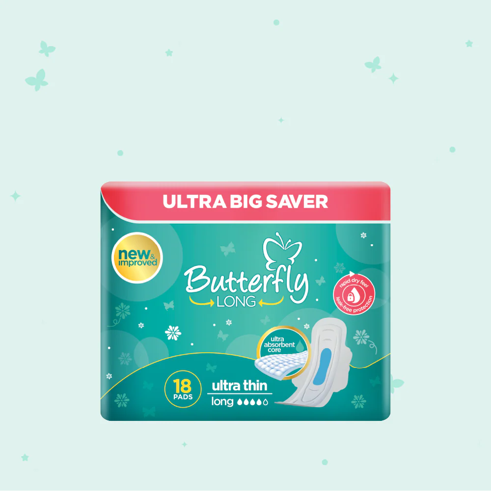 Butterfly Long Ultra Big Saver Sanitary Pads Long 18 Pcs