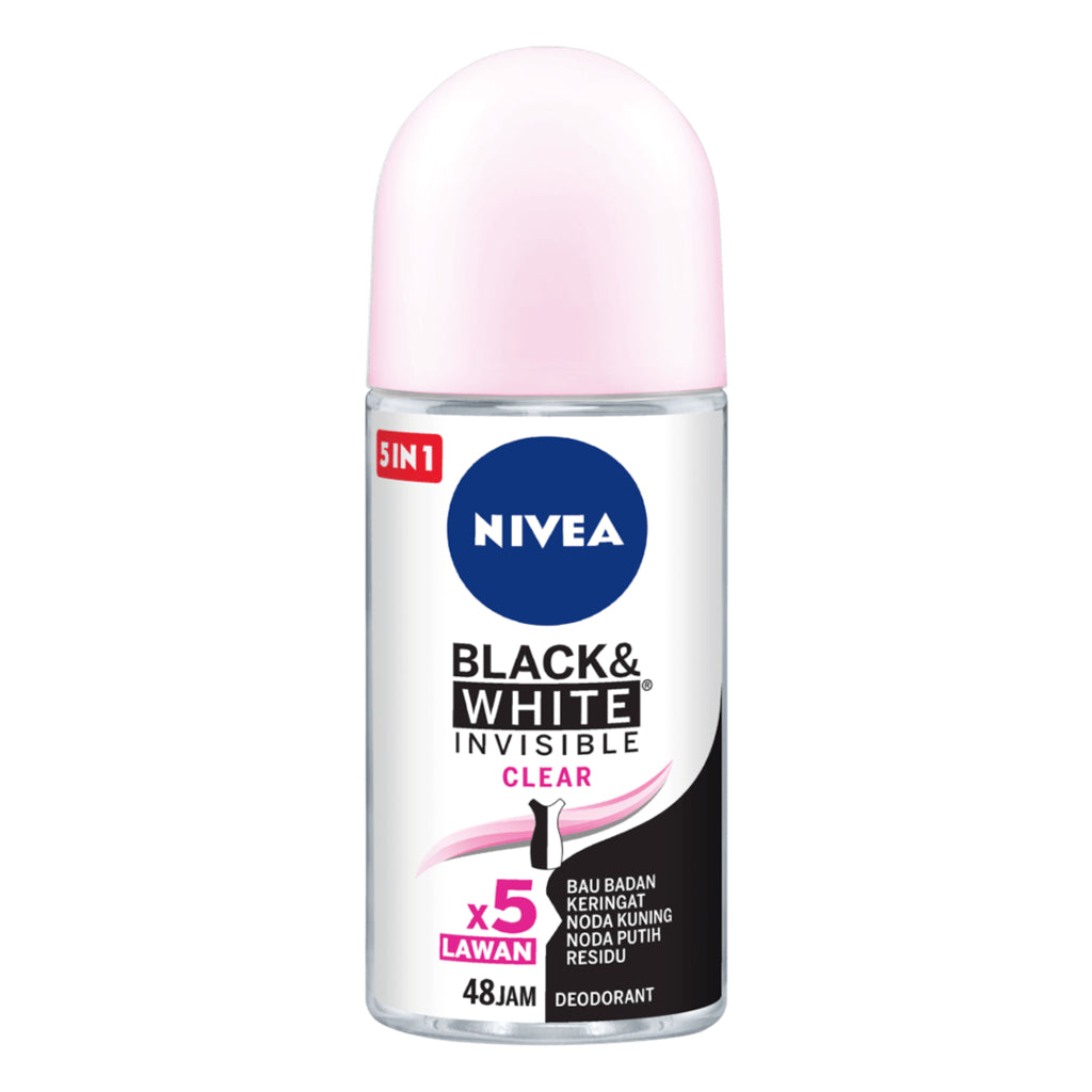 Nivea Black & White Invisible Clear Deodorant Roll-On 50 ML