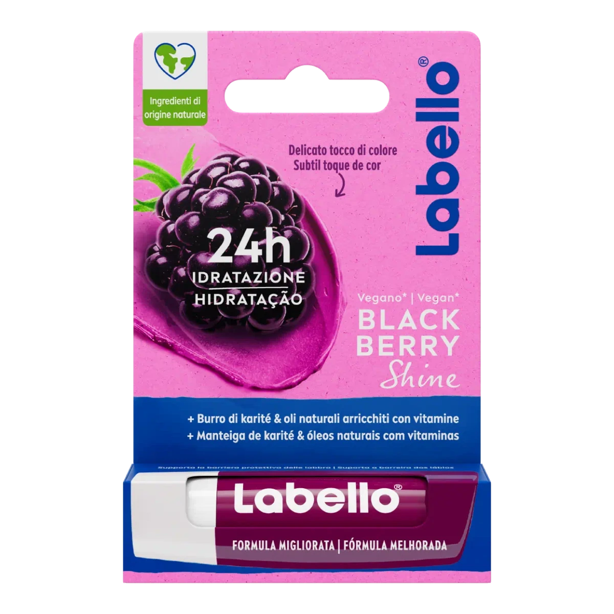 Nivea Labello Black Berry Shine 24H Moisture 4.8 GM
