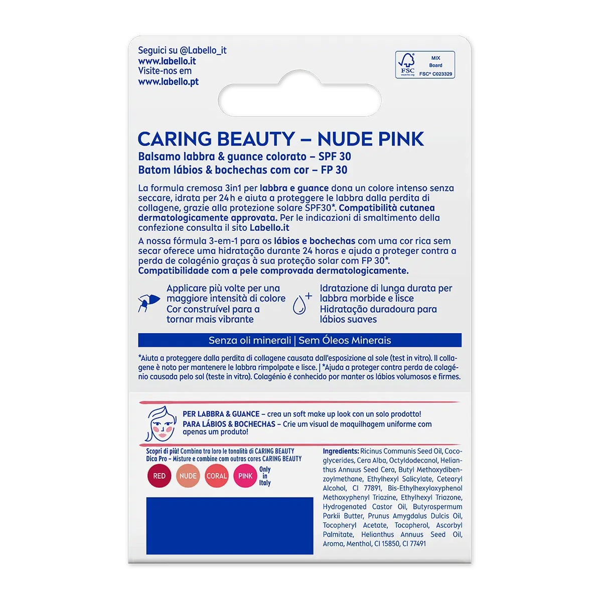 Nivea Labello Caring Beauty Lip & Cheek 4.8 GM