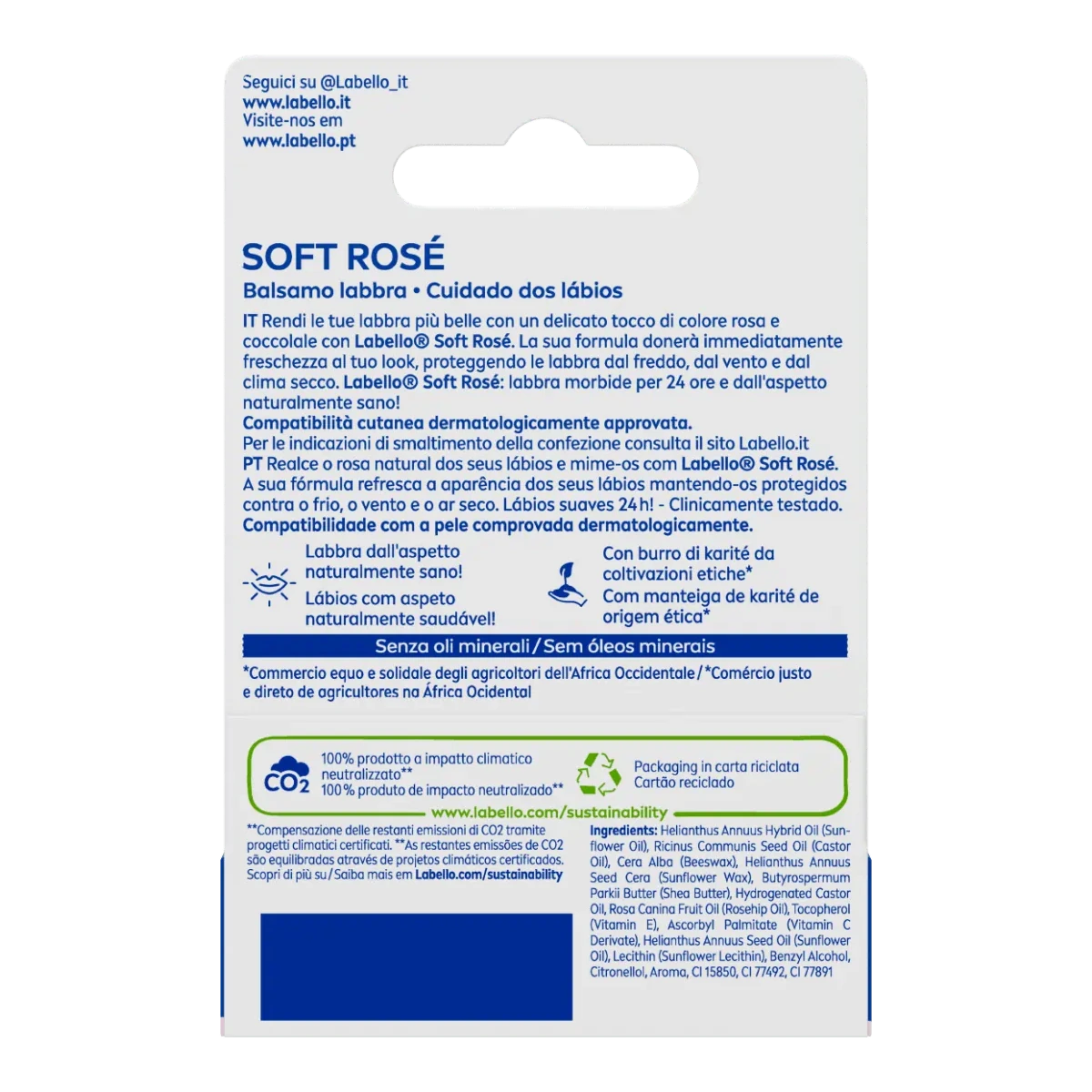 Nivea Labello Soft Rose 24H Moisture 4.8 GM