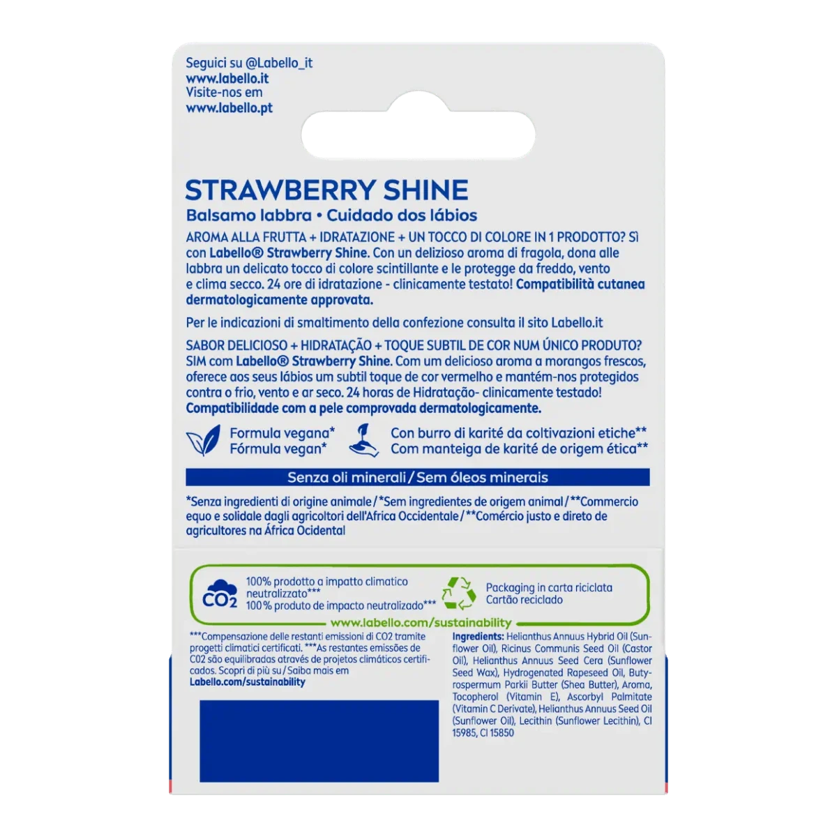 Nivea Labello Straw Berry Shine 24H Moisture 4.8 GM