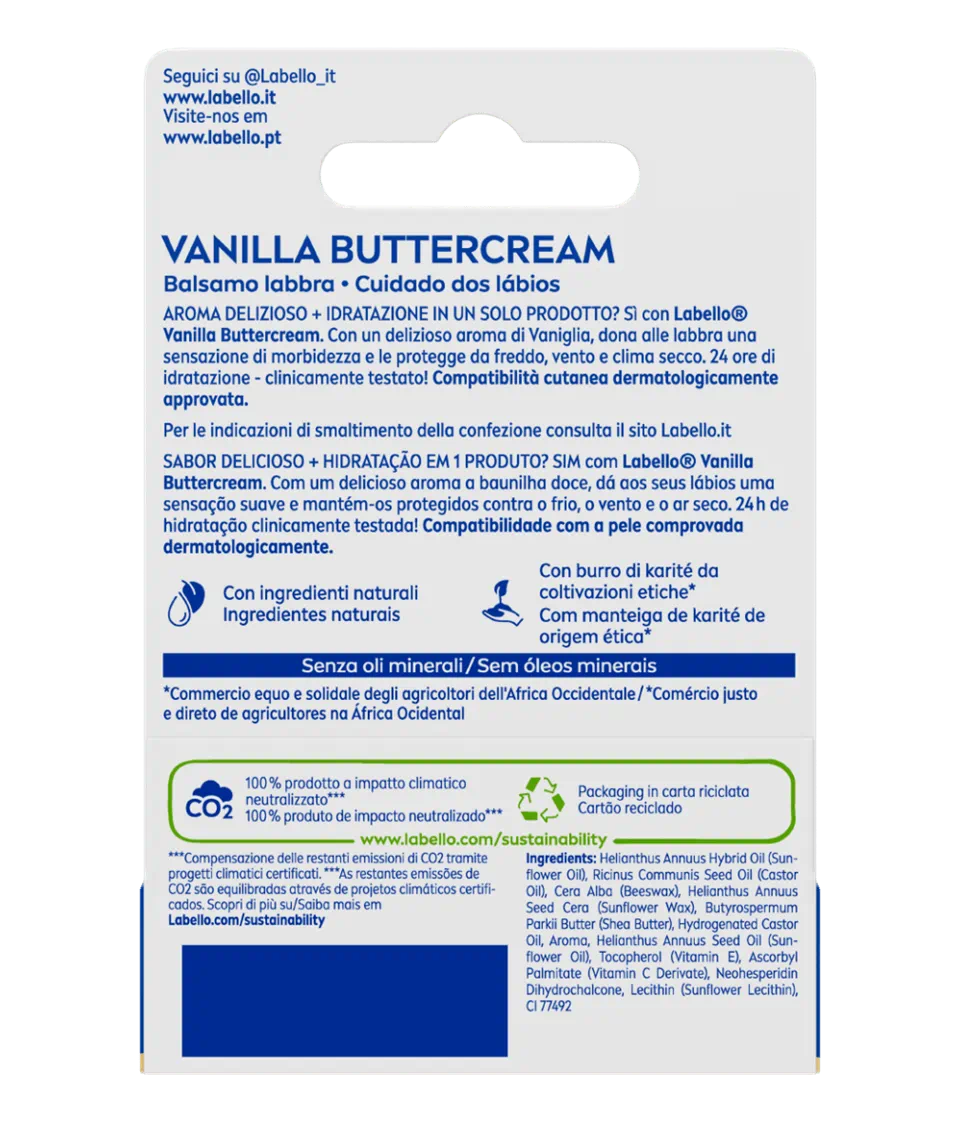Nivea Labello Vanilla Buttercream 24H Moisture 4.8 GM