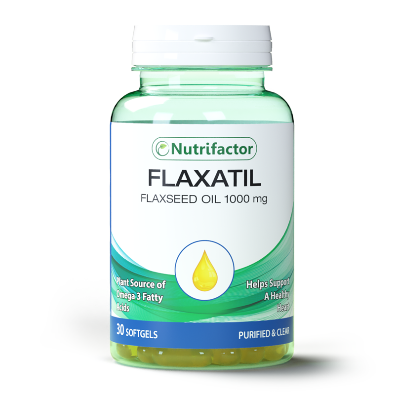 Nutrifactor Flaxatil Flaxseed Oil 1000 MG 30 Softgels