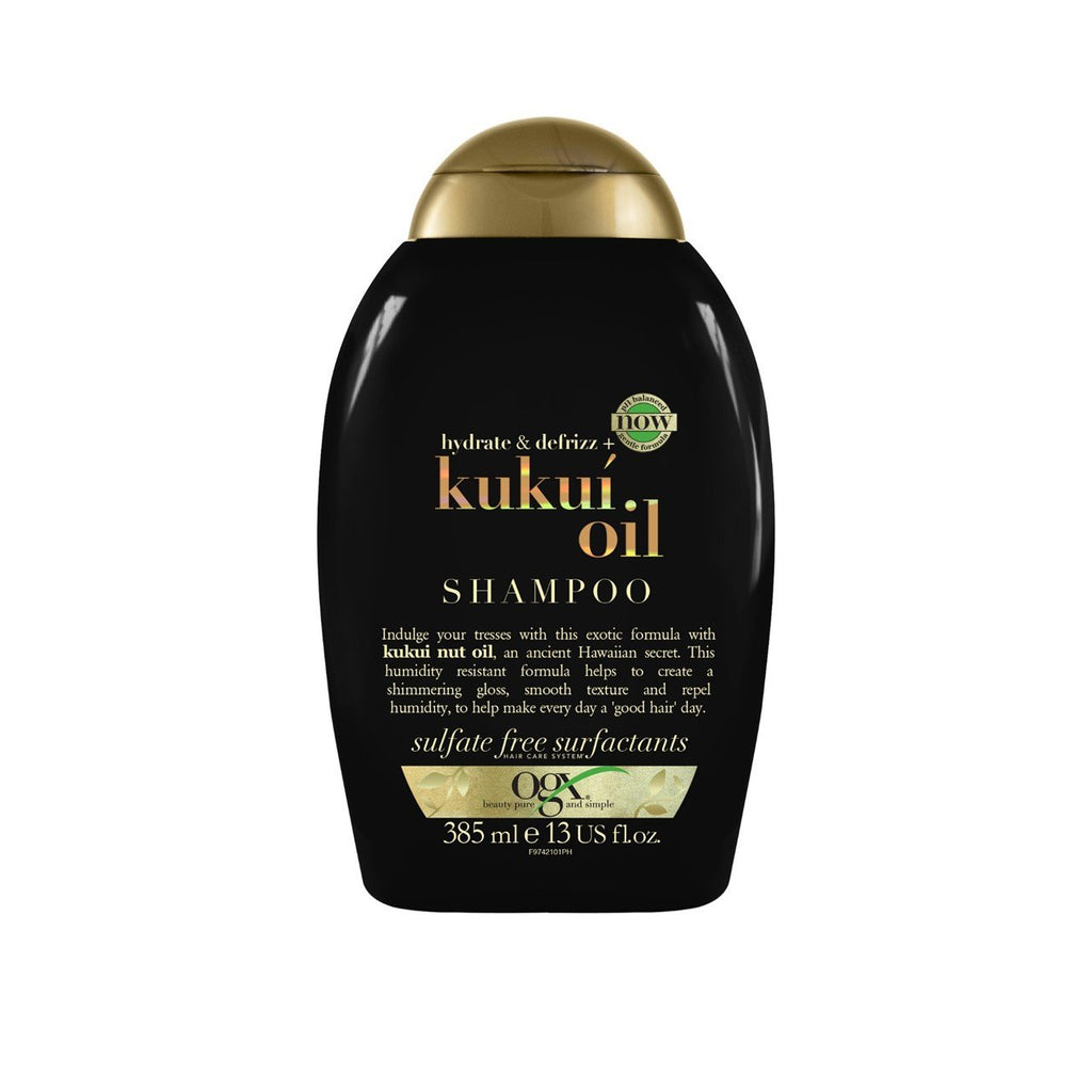 OGX Hydrate & Defrizz + Kukui Oil Shampoo Sulfate Free 385 ML