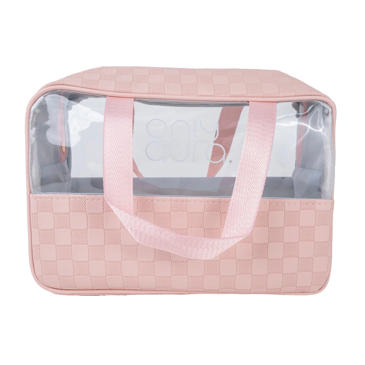 Only Aura Cosmetic Bag 5003-323# Pink PU+PVC Material