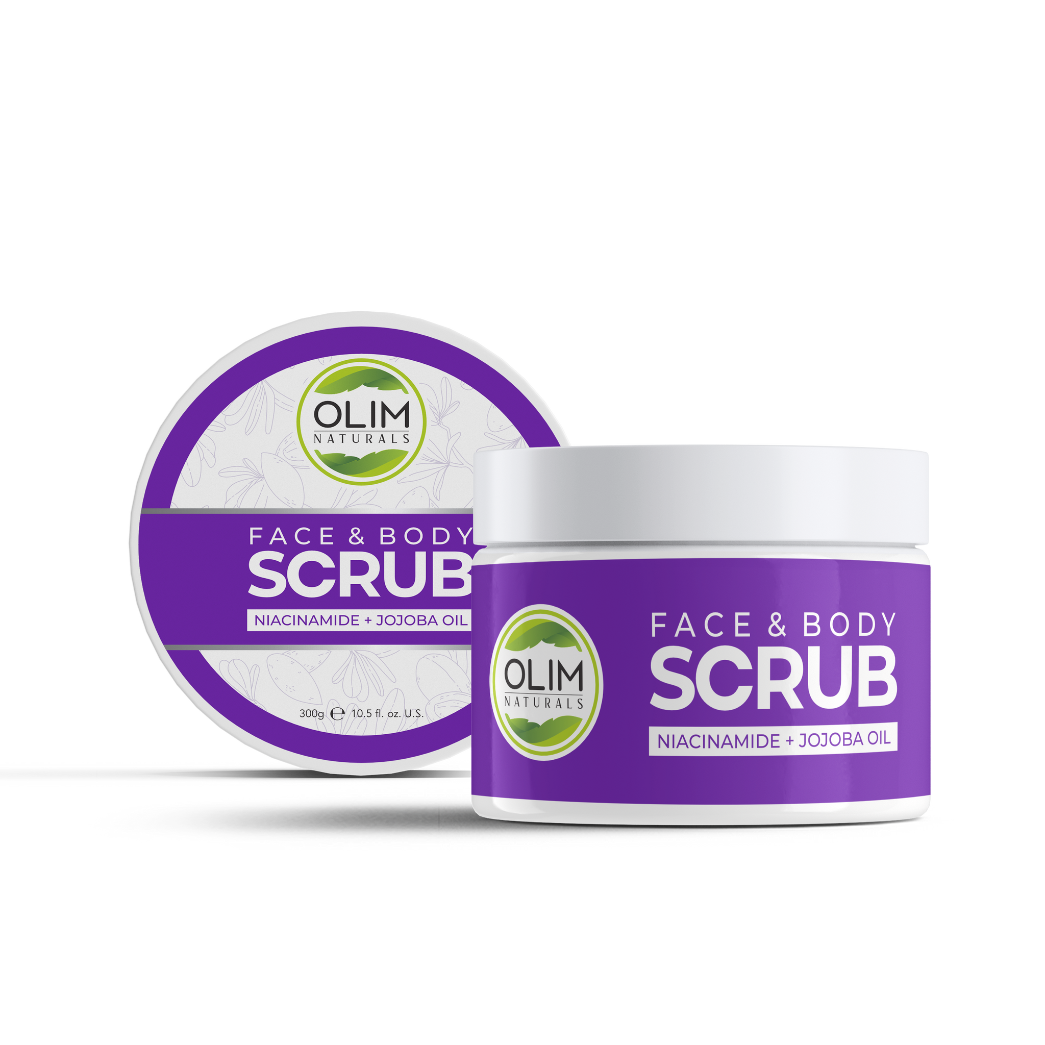 Olim Face & Body Scrub Niacinamide & Jojoba Oil 300 GM
