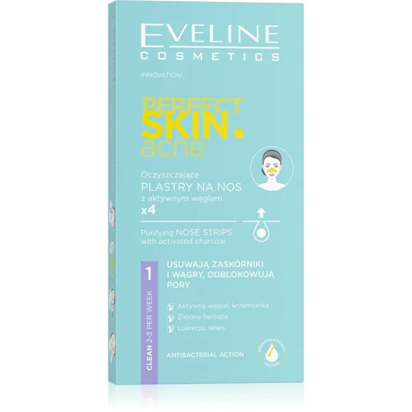 Eveline Perfect Skin Acne Purifying Nose Strips 4 pcs