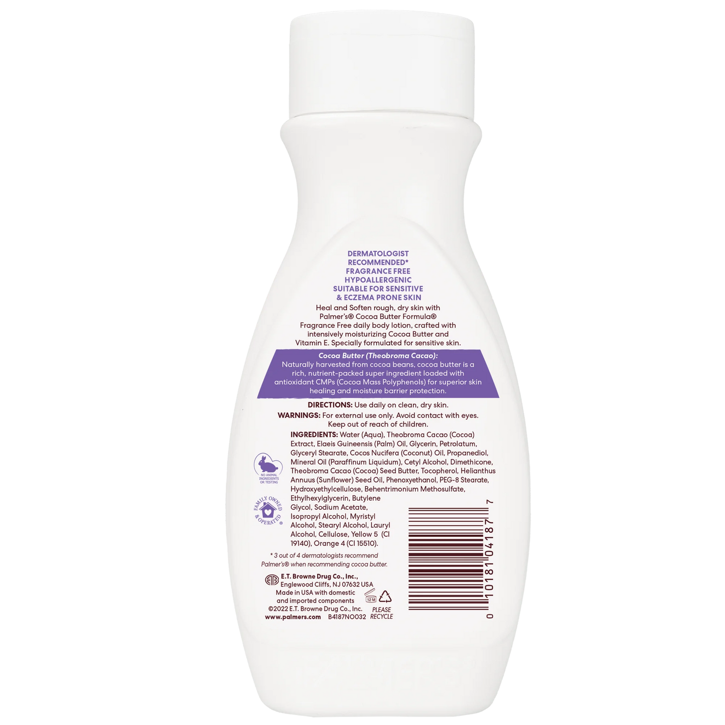 Palmer's Cocoa Butter Formula Heals & Softens Dry Skin Lotion Fragrance Free 250 ML