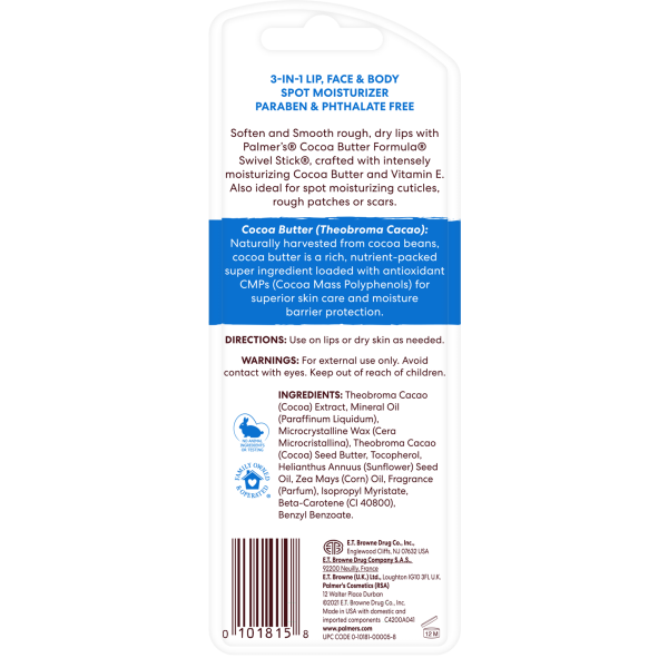 Palmer's Cocoa Butter Formula Softens Smoothes Swivel Stick 14 GM