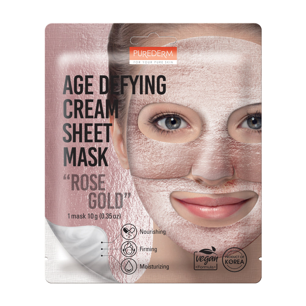 Purederm Age Defying Cream Sheet Mask Rose Gold