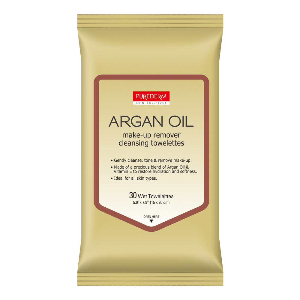 Purederm Argan Oil Make-Up Remover Cleansing 30 Towelettes