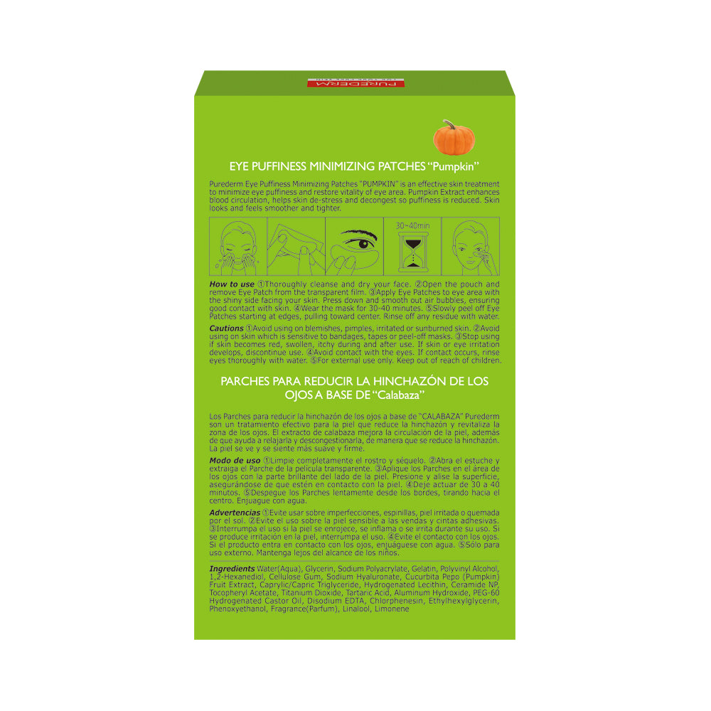 Purederm Eye Puffiness Minimizing Patches Pumpkin