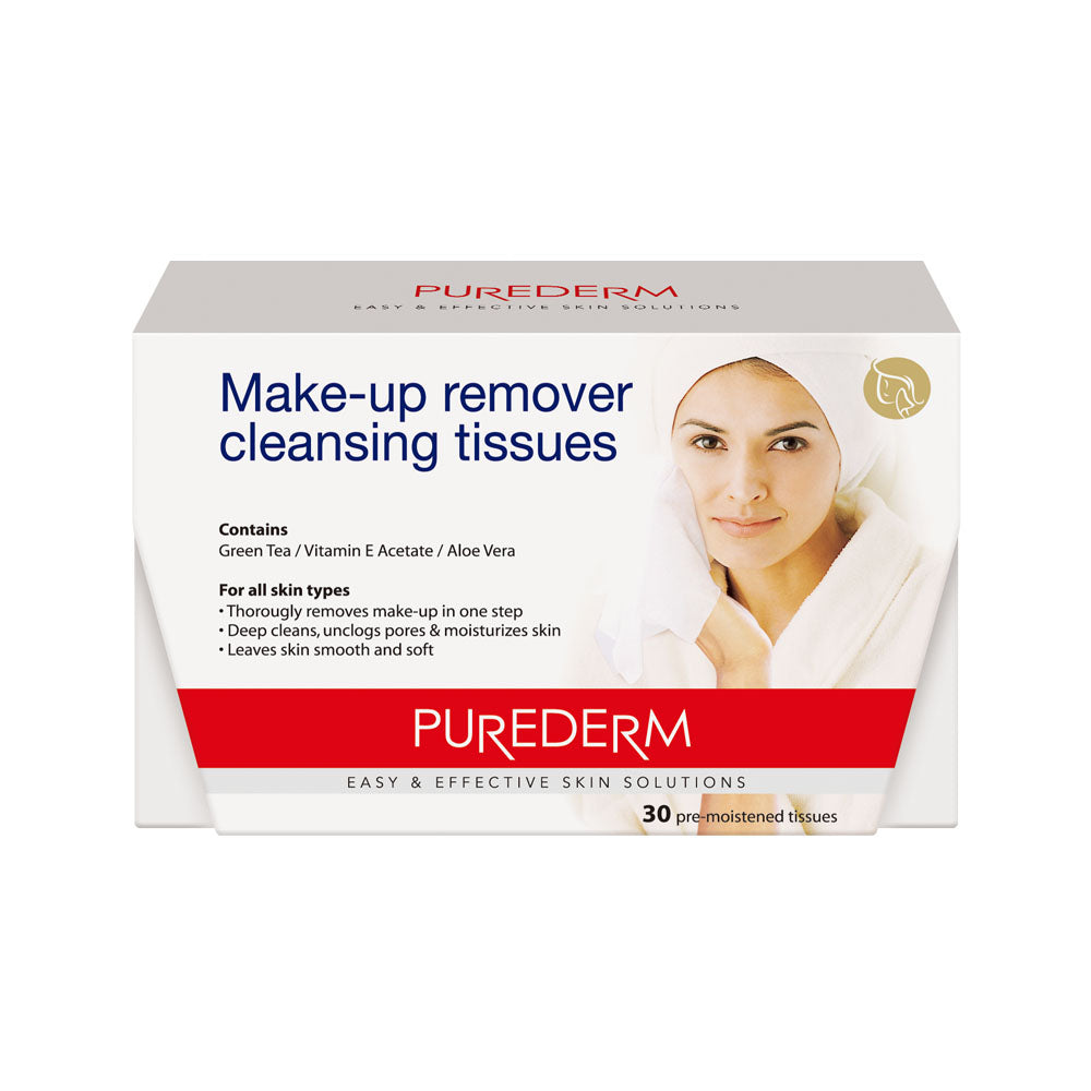 Purederm Make-up Remover Cleansing Tissues 30 Tissues