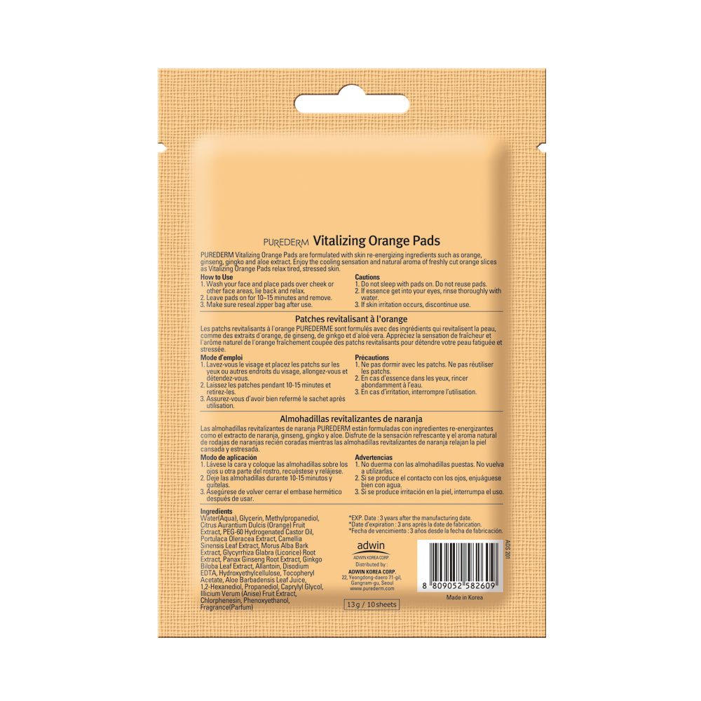 Purederm Vitalizing Orange Eye Pads