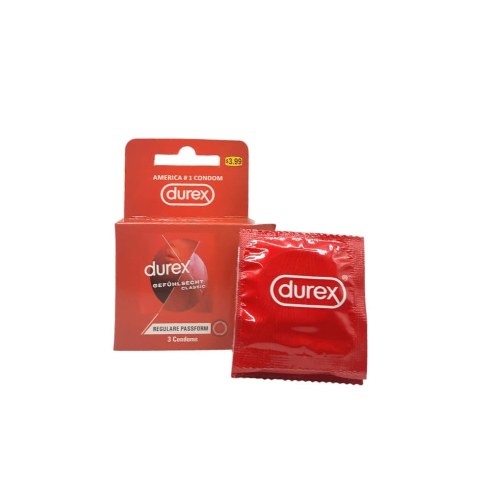 Durex Gefuhlsecht Classic Regulare Passform Condoms 3 Piece