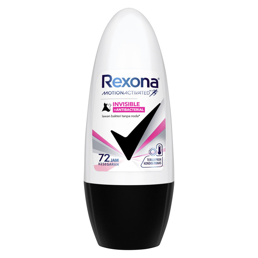 Rexona MotionActivated Invisible + AntiBacterial Roll On 45 ML