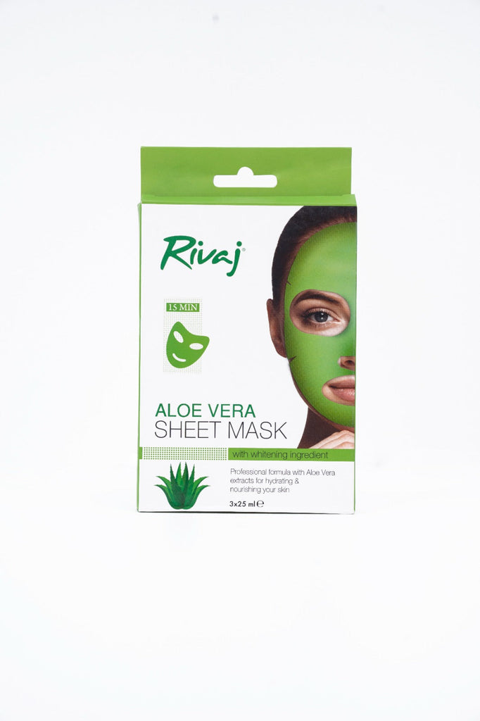 Rivaj Aloe Vera Sheet Mask (Box of 3)