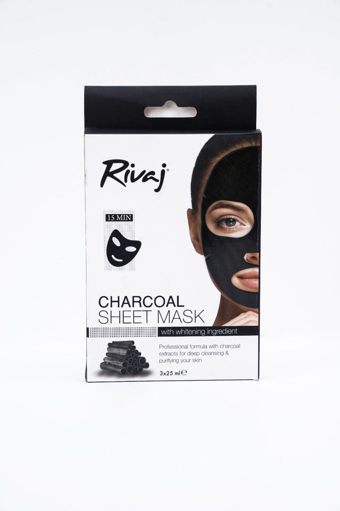 Rivaj Charcoal Sheet Mask (Box of 3)