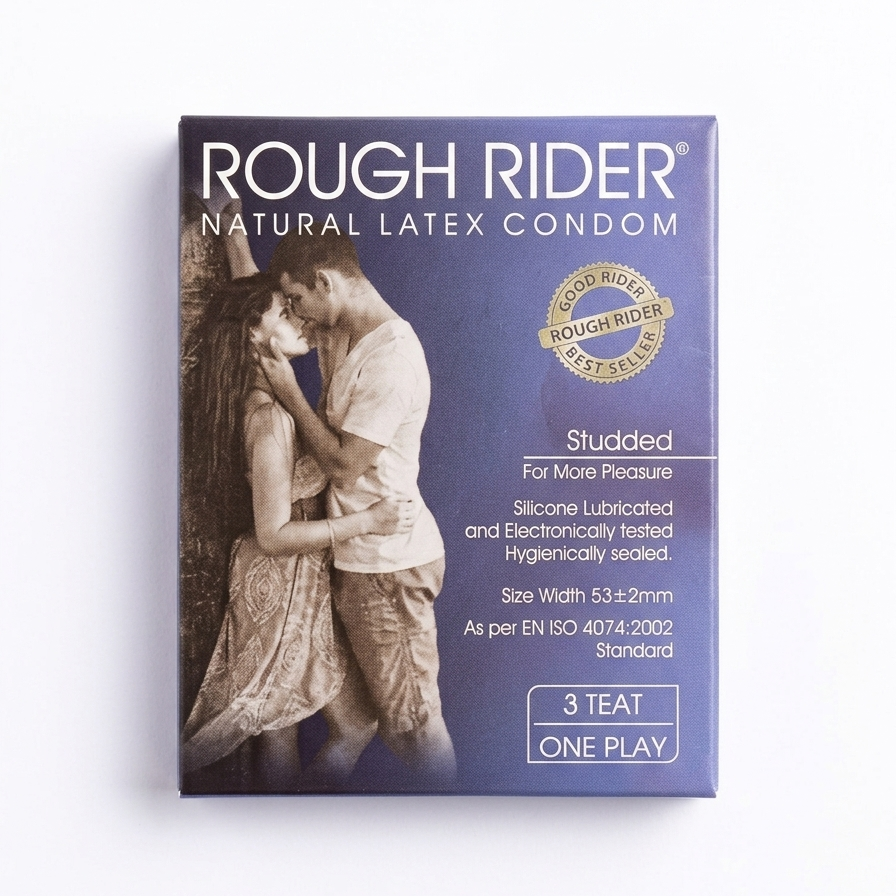 Rough Riders Studded for More Pleasure Condom 3 Pieces Condoms